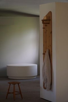 Danish Modern, Sculptural Wall-Mounted Coat Rack in Solid Pine, 1980s