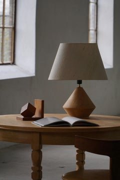 Danish Modern, Sculptural Wooden Table Lamp by Kirk, 1980s