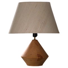 Danish Modern, Sculptural Wooden Table Lamp by Kirk, 1980s