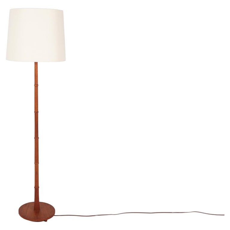 Danish Modern Segmented Teak Floor Lamp For Sale at 1stDibs