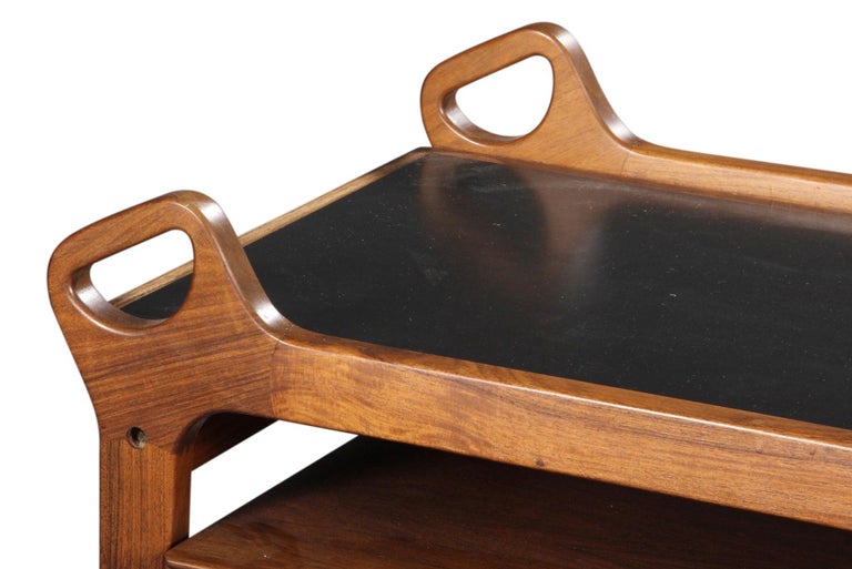 Danish Modern Serving Trolley / Bar Cart in Rosewood at 1stDibs