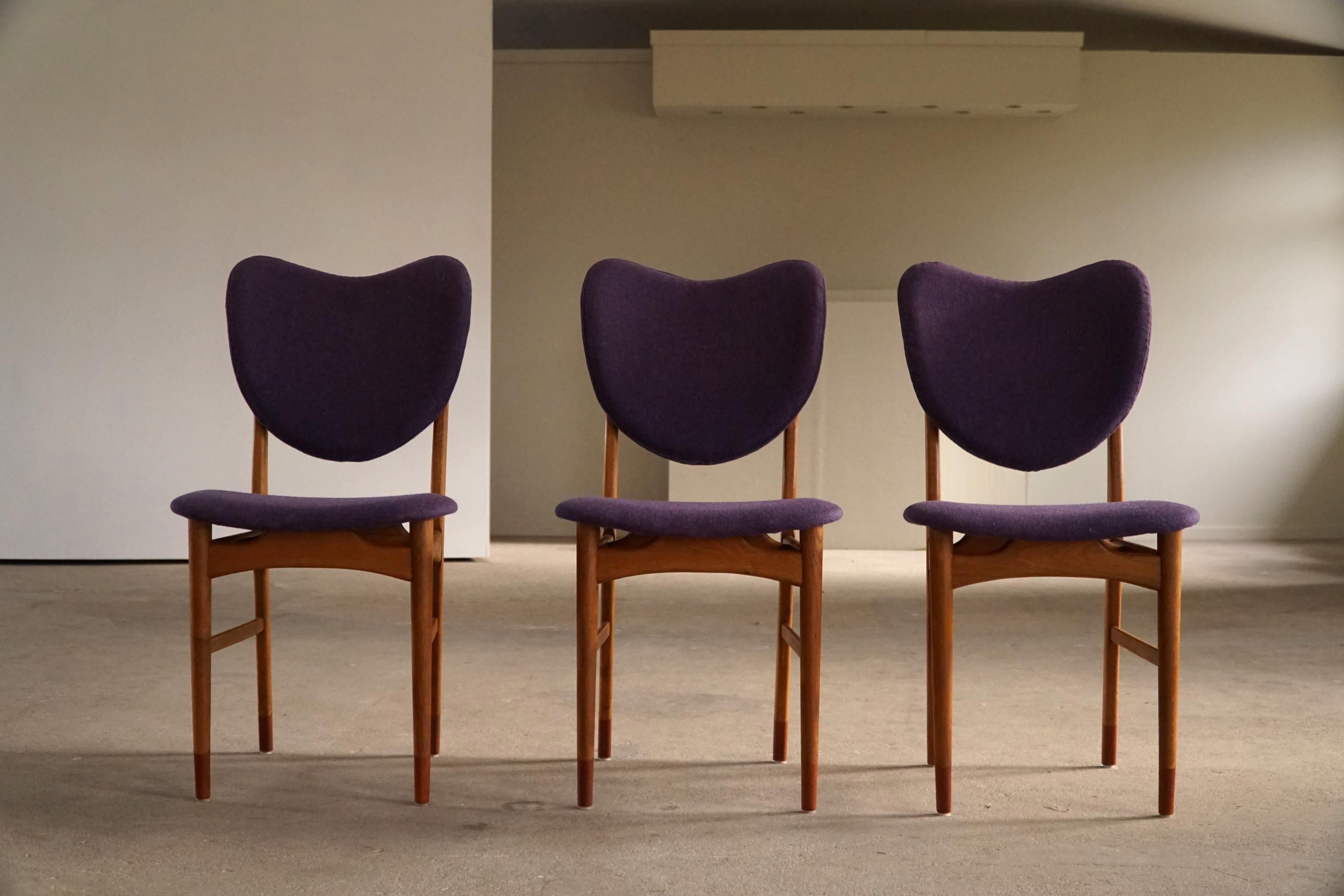 Danish Modern, Set of 6 Chairs in Teak & Oak, Nils and Eva Koppel, 1950s 5
