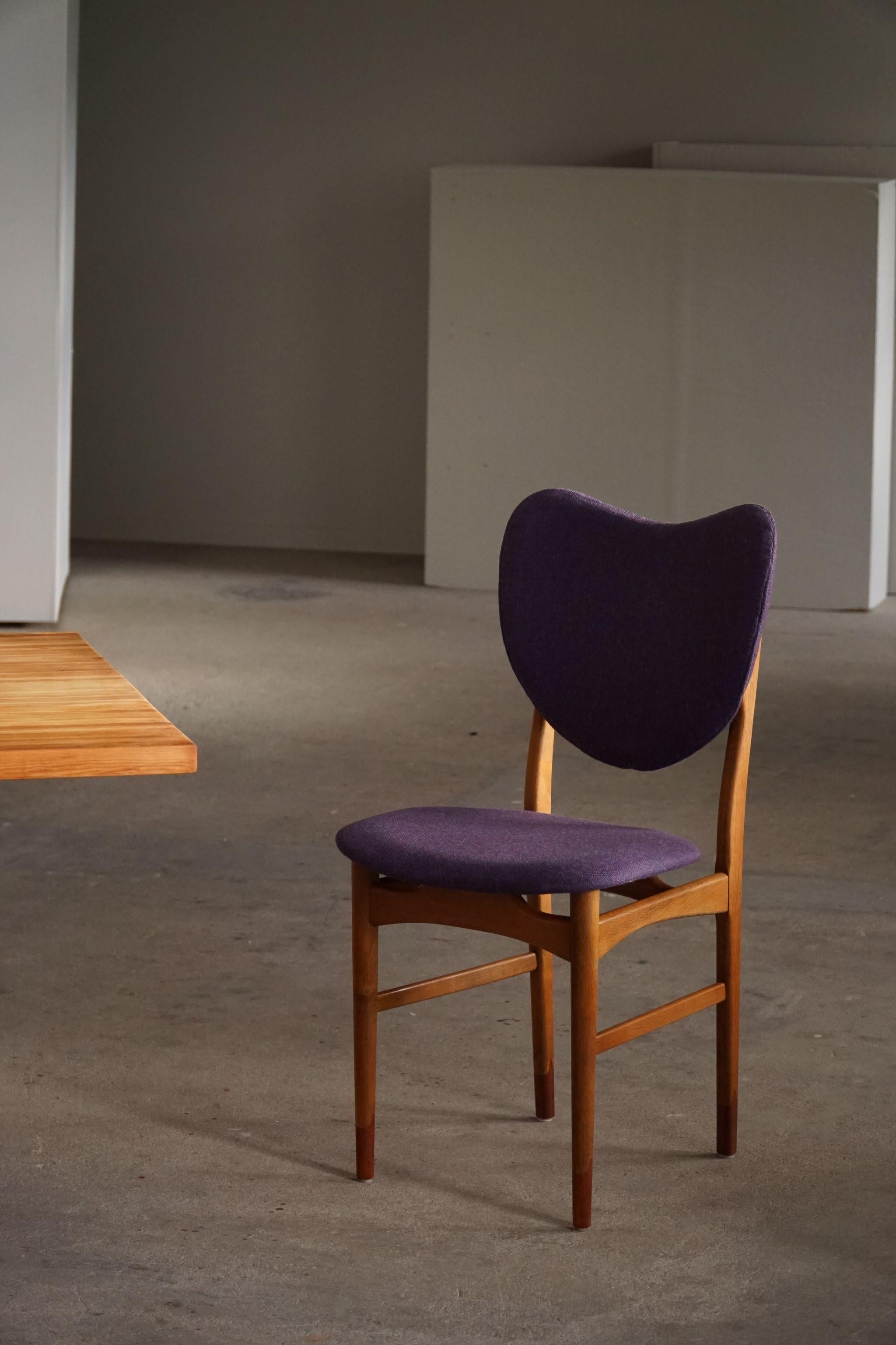 Danish Modern, Set of 6 Chairs in Teak & Oak, Nils and Eva Koppel, 1950s 12