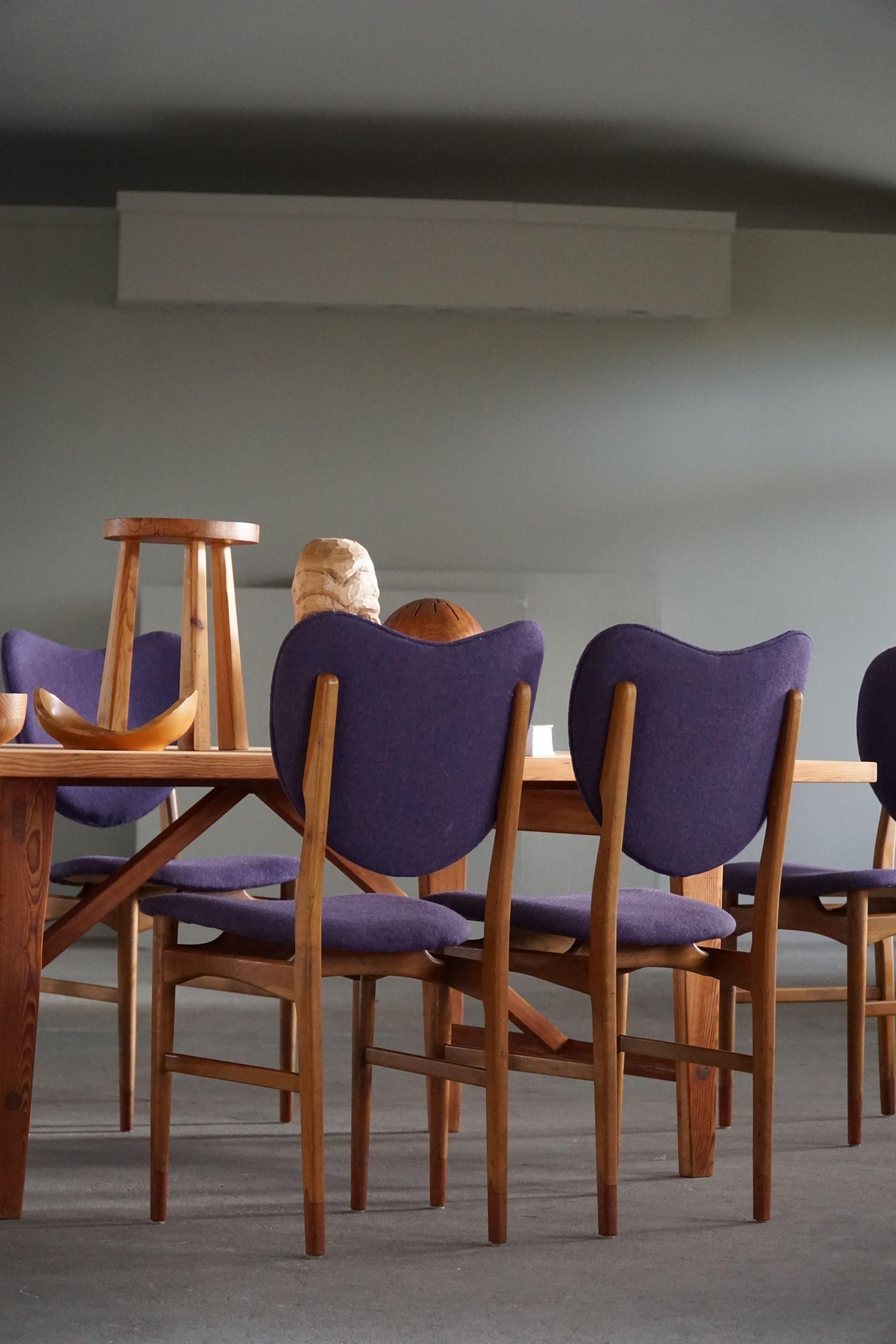 Danish Modern, Set of 6 Chairs in Teak & Oak, Nils and Eva Koppel, 1950s 2