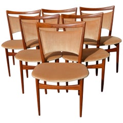 Danish Modern Set of 6 Teak SW68 Dining Chairs by Finn Juhl for Soren Willadsen
