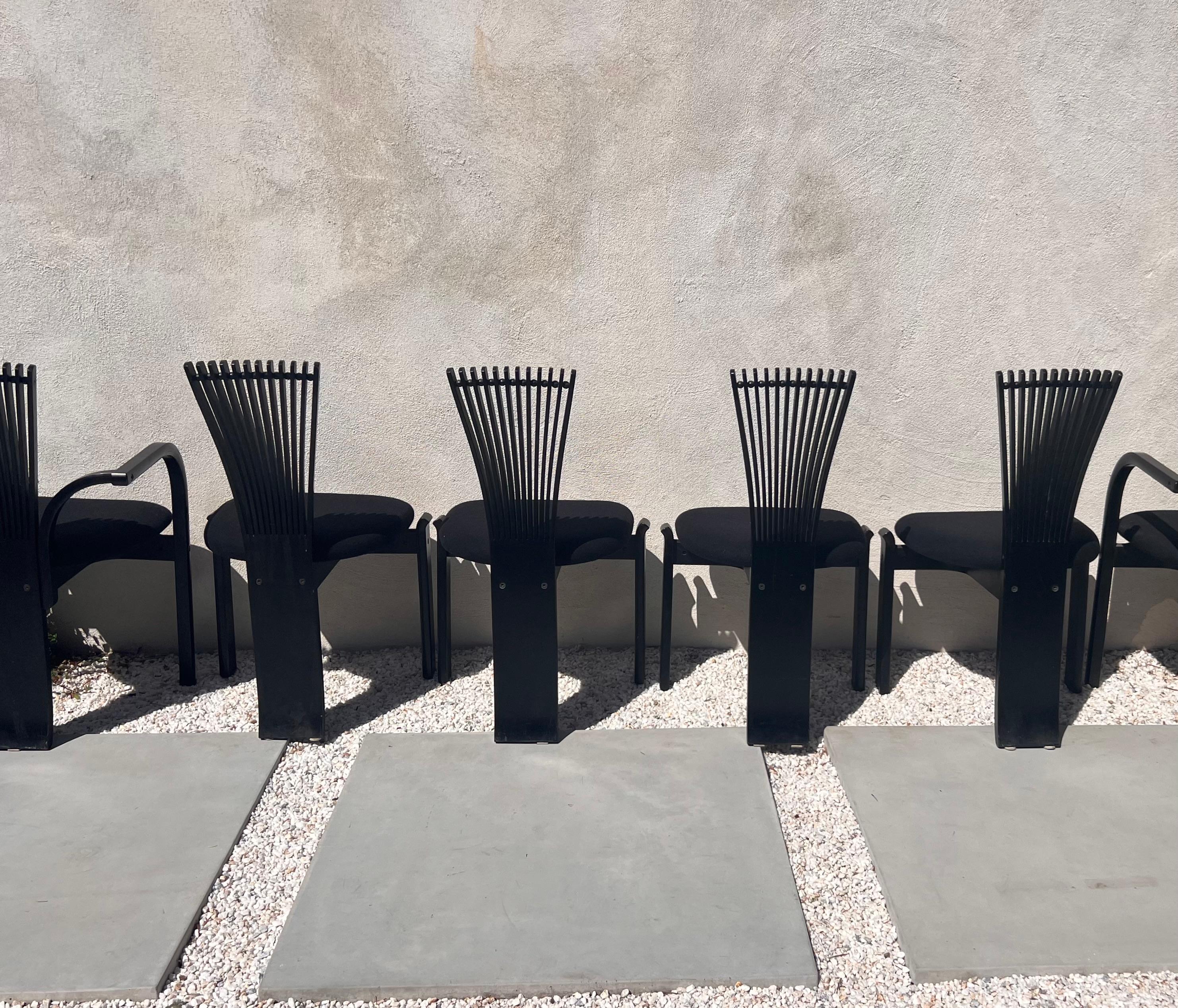 Danish Modern Set of 6 Torstein Nilsen for Westnofa Dining Chairs, 1970s 1