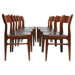 Danish Modern Set of 8 Teak Dining Chairs by Funder-Schmidt & Madsen