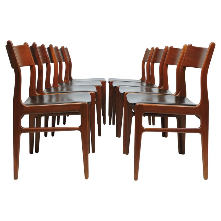 Danish Modern Set of 8 Teak Dining Chairs by FunderSchmidt and Madsen