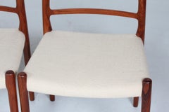 Danish Modern Set of Four Dining Chairs Designed by N.O. Møller for J.L. Møller