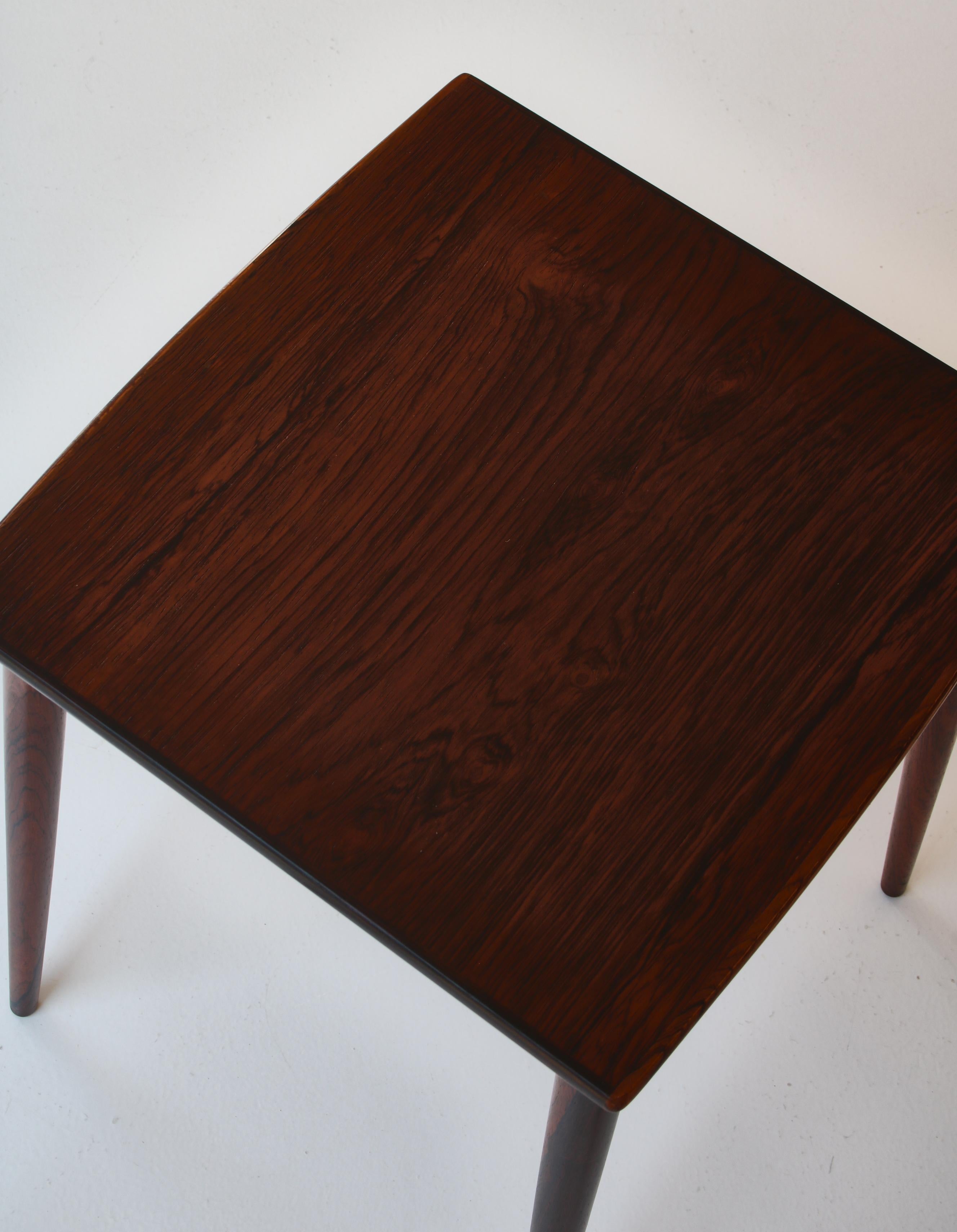 Danish Modern Set of Nesting Tables in Rosewood by A. Jacobsen, 1960s 2