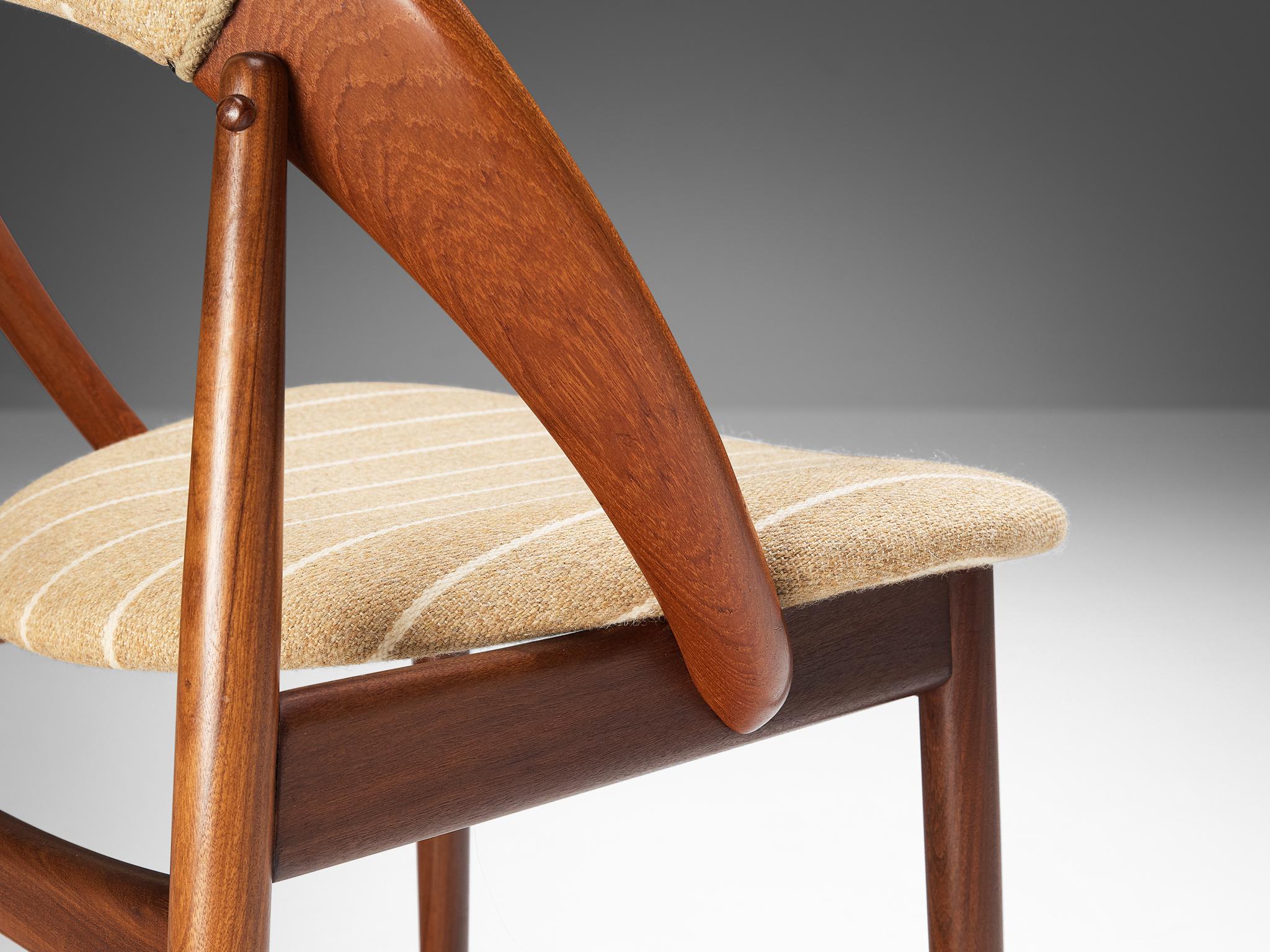 Ensemble de six chaises de salle à manger danoises modernes en teck en vente 3