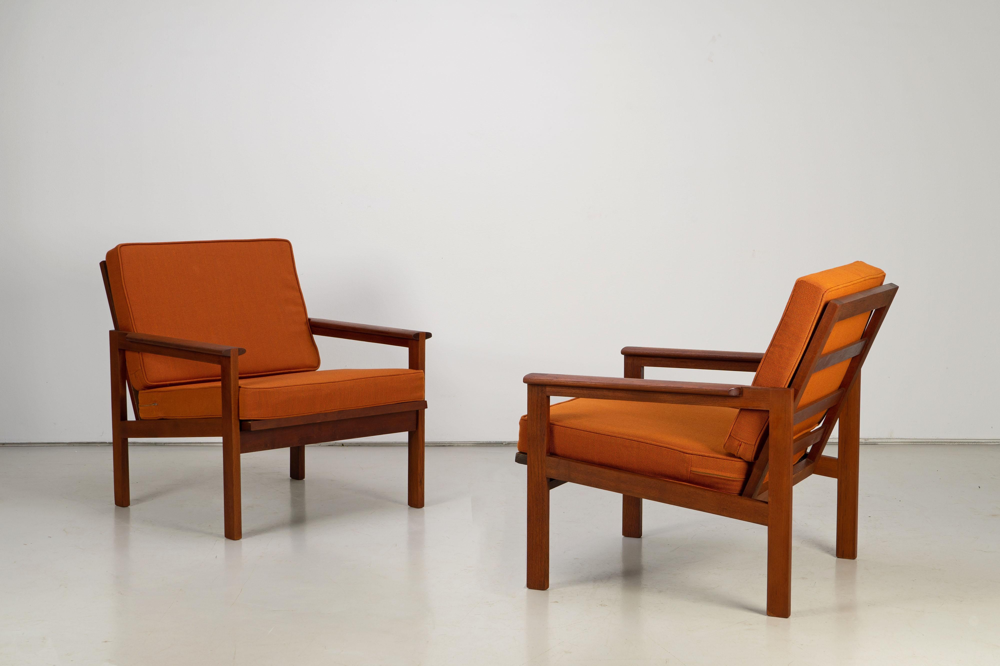 Scandinavian Modern Danish Modern Set of Two Capella Lounge Chairs Illum Wikkelsø, Teak, 1960s 