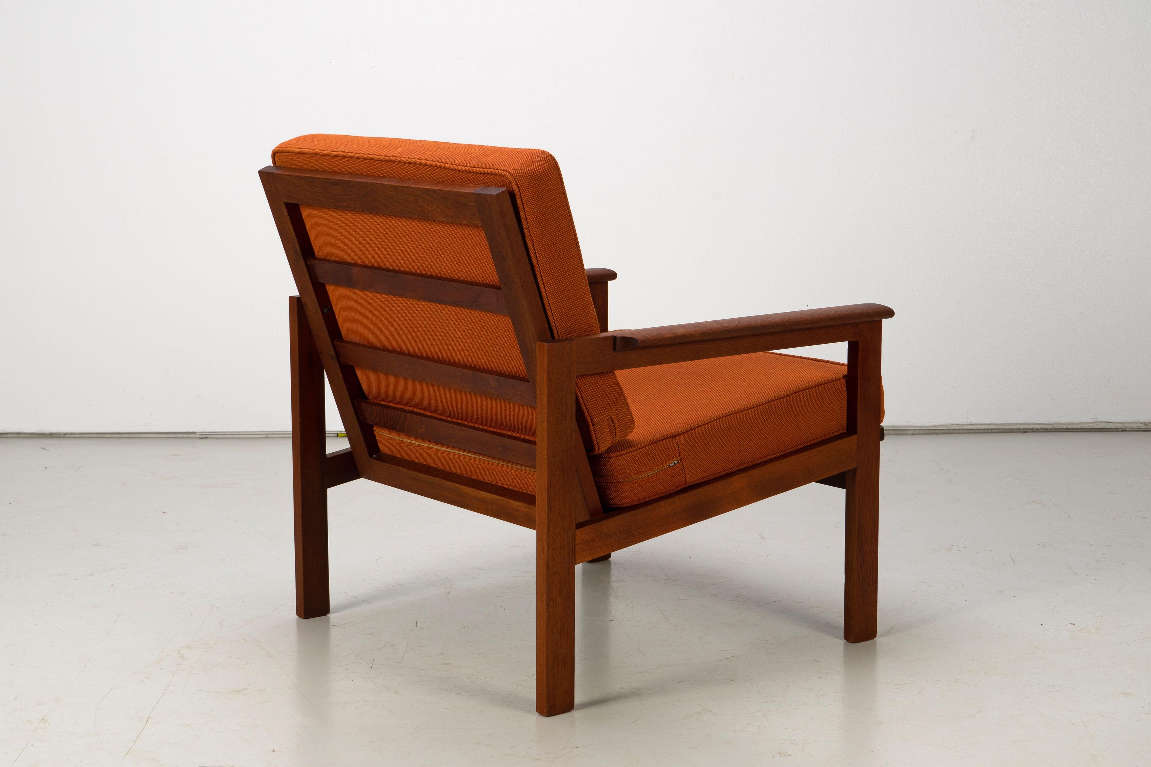 Wool Danish Modern Set of Two Capella Lounge Chairs Illum Wikkelsø, Teak, 1960s 