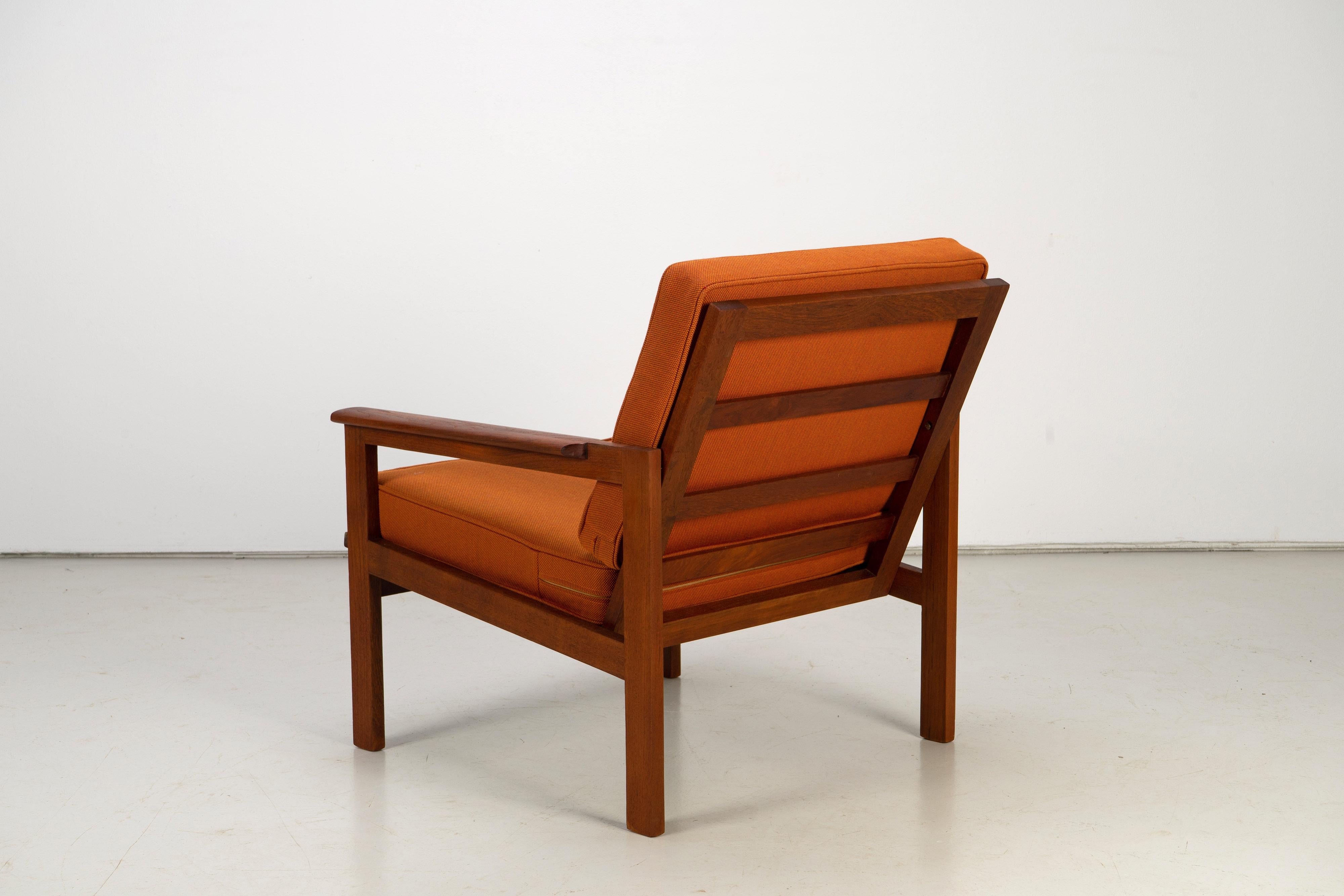 Danish Modern Set of Two Capella Lounge Chairs Illum Wikkelsø, Teak, 1960s  3
