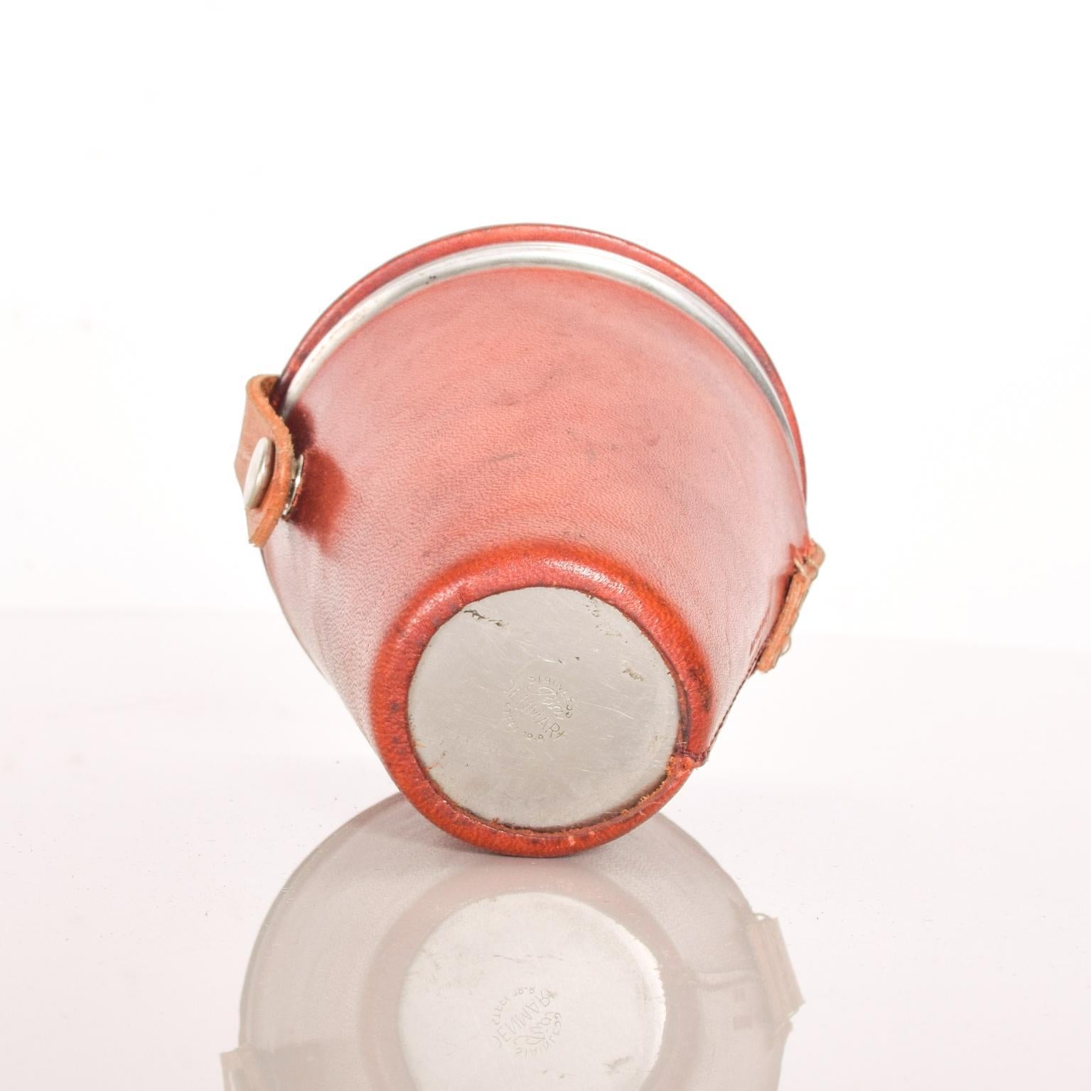 stirrup cups in leather case