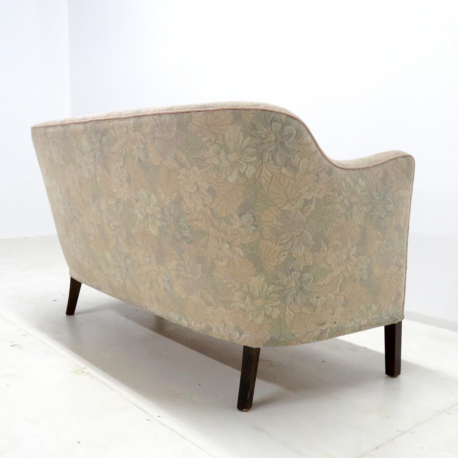 Upholstery Danish Modern Settee, 1940 For Sale