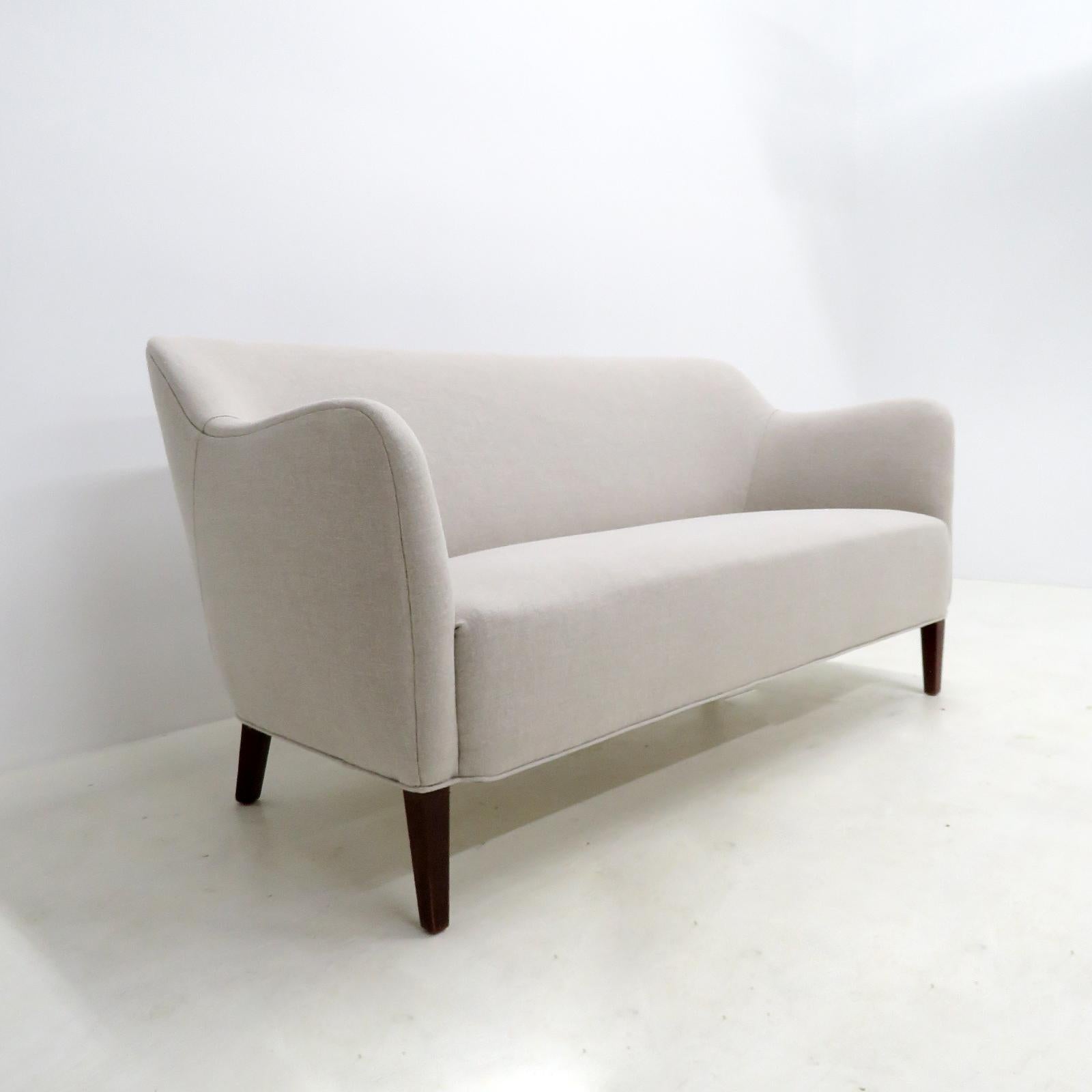 Stained Danish Modern Settee by Jacob Kjaer, 1940