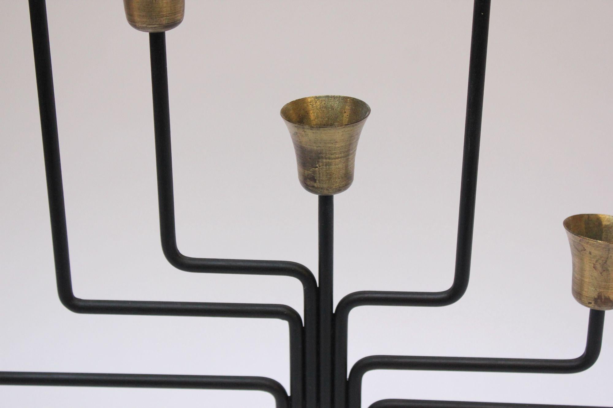 Danish Modern Seven-Arm Brass Candelabrum by Svend Aage Holm Sørensen For Sale 3