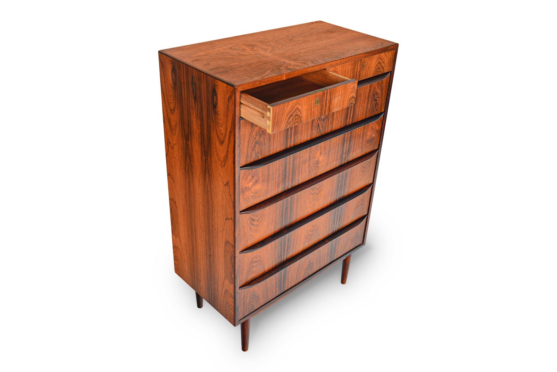 20th Century Danish Modern Seven-Drawer Rosewood Dresser