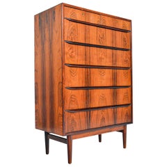 Danish Modern Seven-Drawer Rosewood Dresser