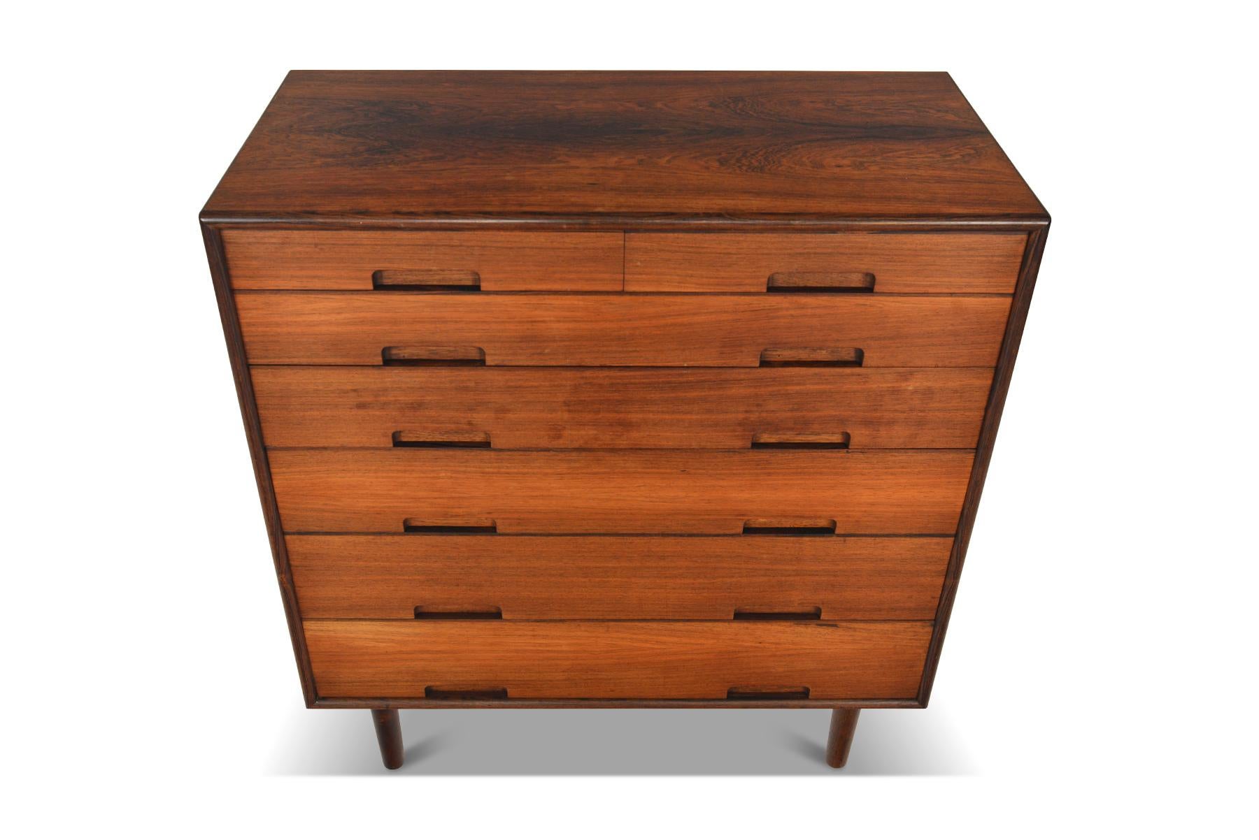 Mid-Century Modern Danish Modern Seven Drawer Rosewood Highboy Dresser