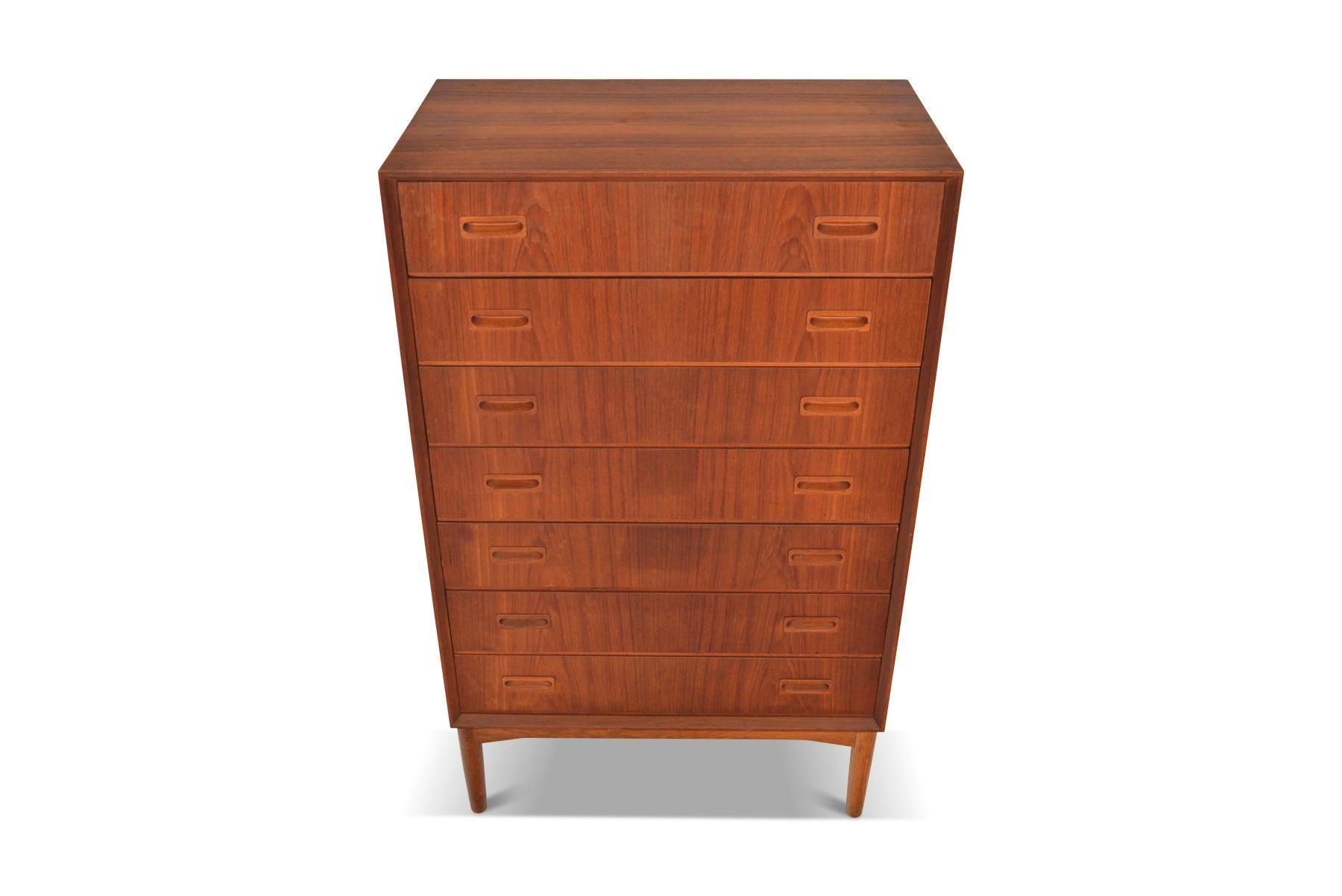 Mid-Century Modern Danish Modern Seven Drawer Teak Highboy Dresser