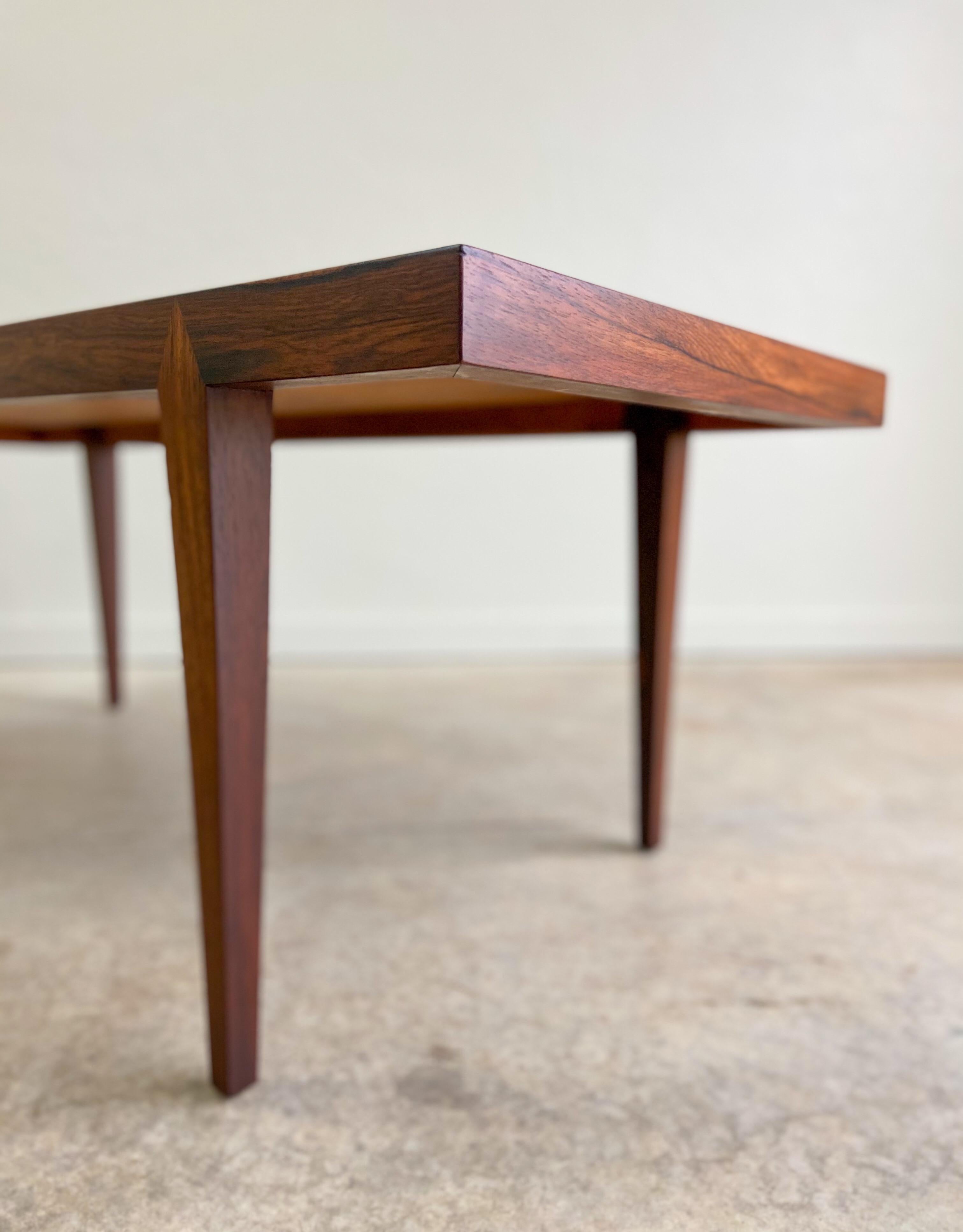 Mid-Century Modern Severin Hansen Rosewood Coffee Table, Denmark, 1960s For Sale