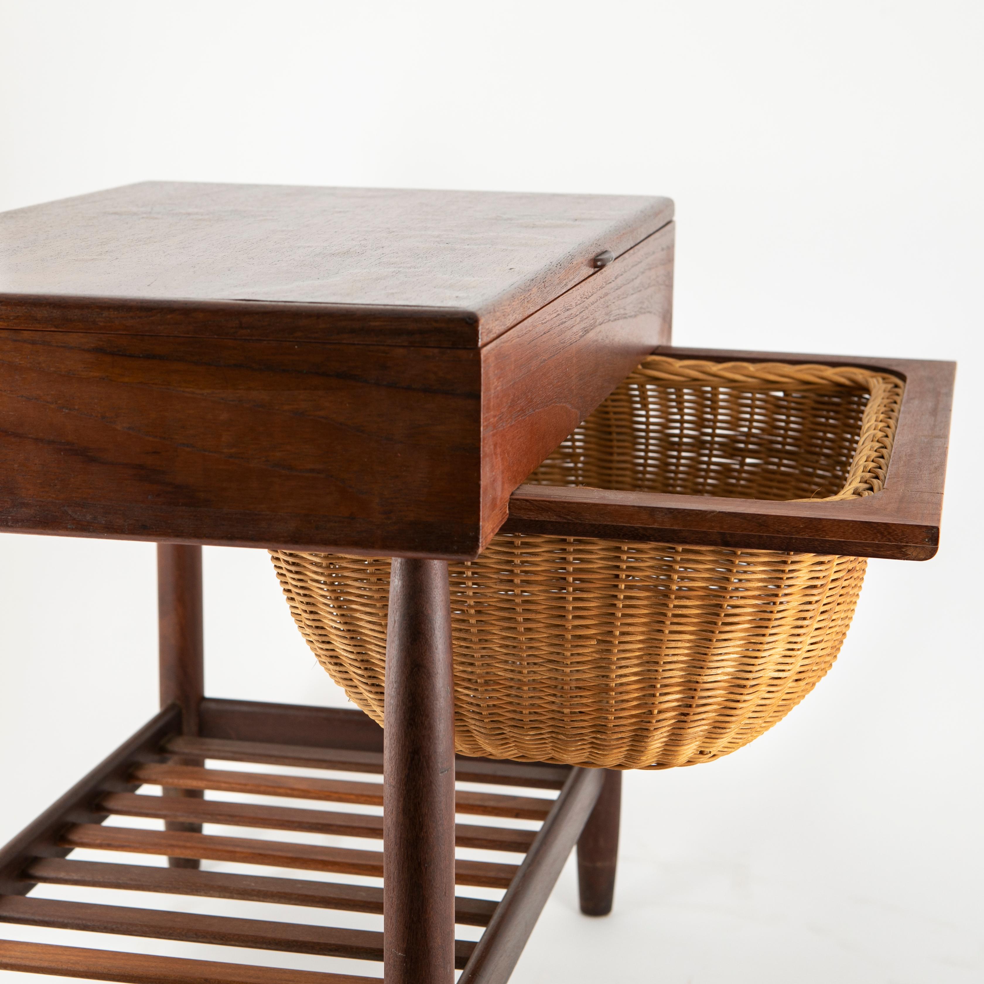 Danish Modern Sewing / End Table by Ejvind Johansson for FDB Mobler 1