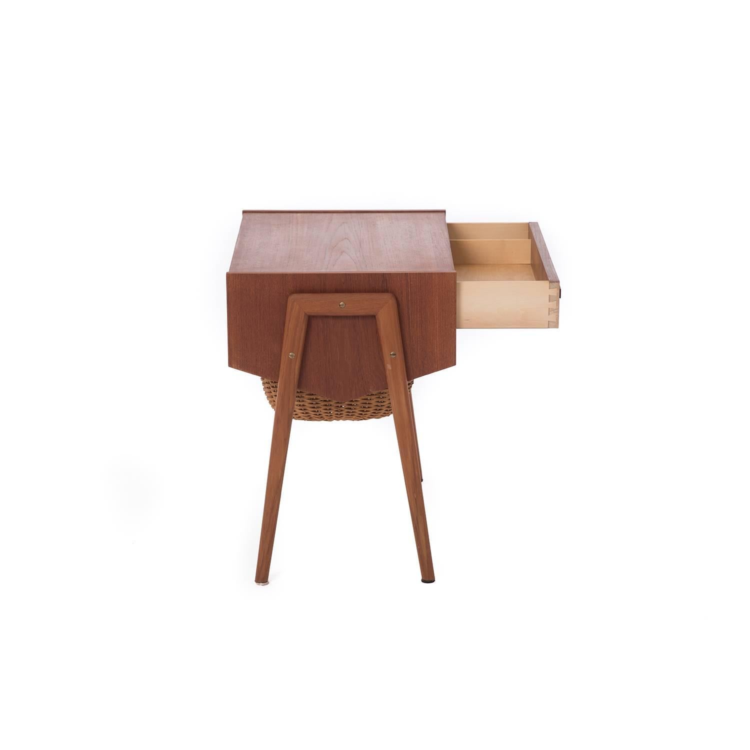 Scandinavian Modern Danish Modern Sewing Table or Nightstand