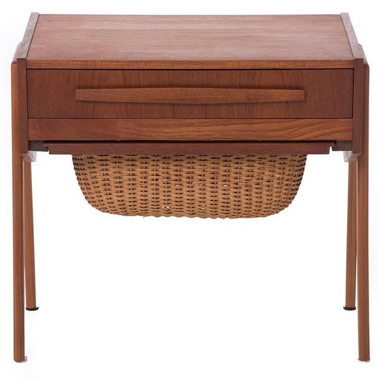 Danish Modern Sewing Table or Nightstand