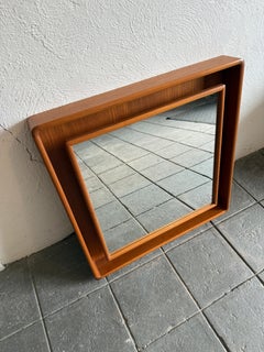 Dänischer moderner Schattenkasten-Wandspiegel aus Teakholz von Pedersen & Hansen