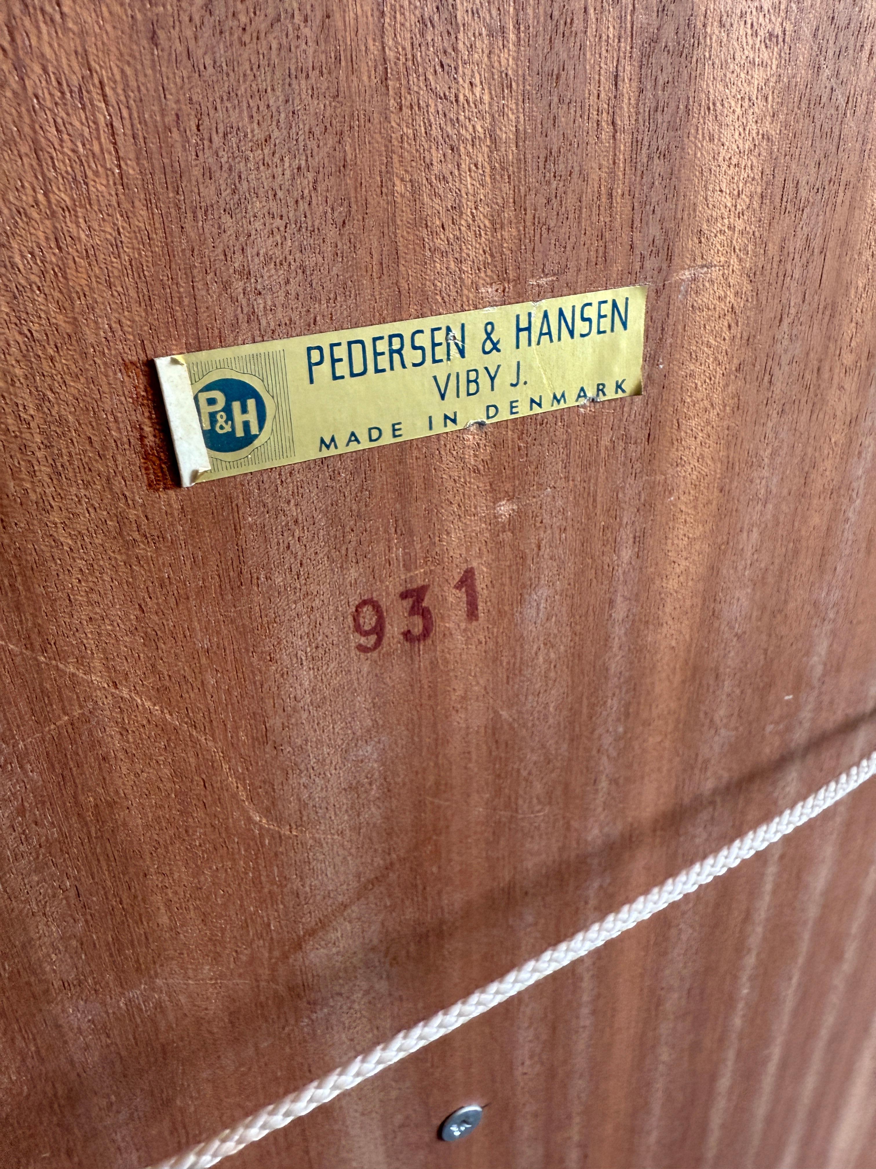 Mid-20th Century Danish Modern shadow box illuminated wall mirror Teak by Pedersen & Hansen For Sale