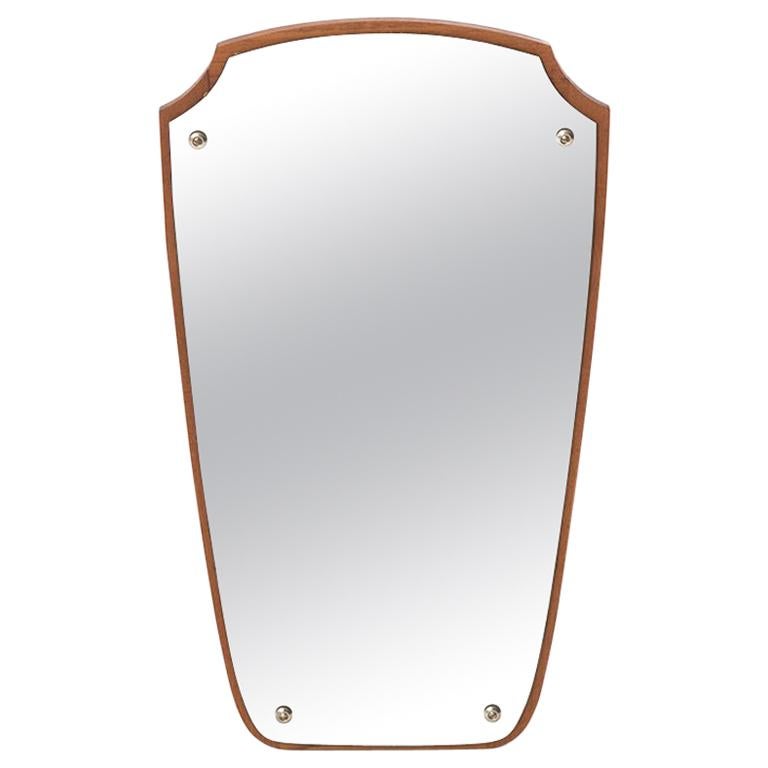 Scandinavian Danish Modern Shield Mirror