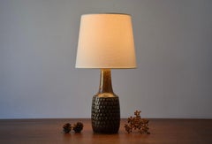 Danish Modern Søholm Ceramic Table Lamp Brown & Blue Textured Surface, 1960s