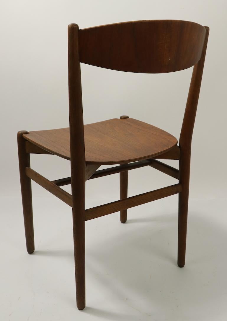 Danish Modern Side Chair Custom Made by Mills, Denmark For Sale 2