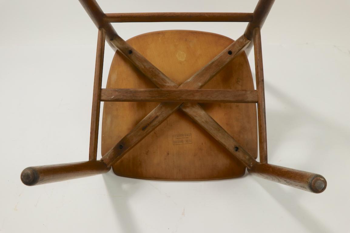 Danish Modern Side Chair Custom Made by Mills, Denmark For Sale 4