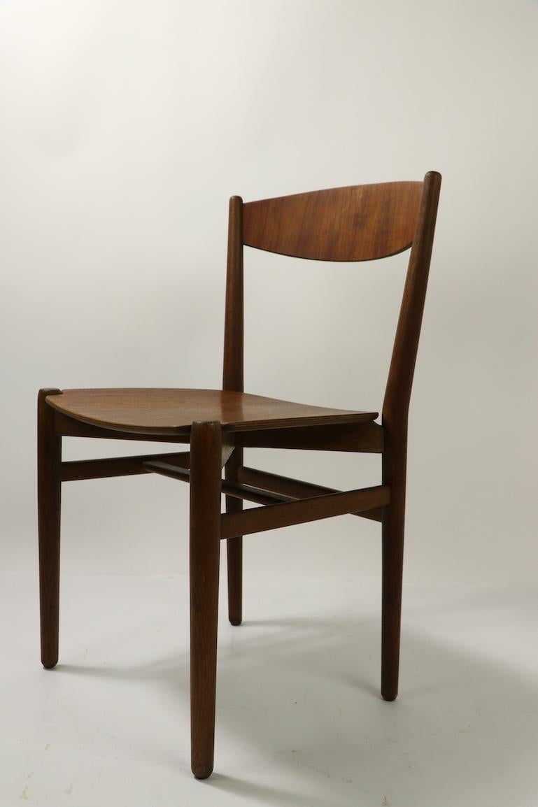 20th Century Danish Modern Side Chair Custom Made by Mills, Denmark For Sale