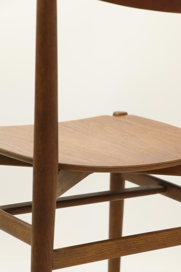 Wood Danish Modern Side Chair Custom Made by Mills, Denmark For Sale