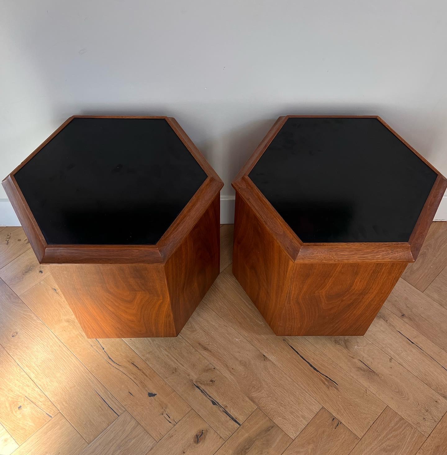 Mid-Century Modern Danish Modern Side Tables or Nightstands, Pair, 1960s