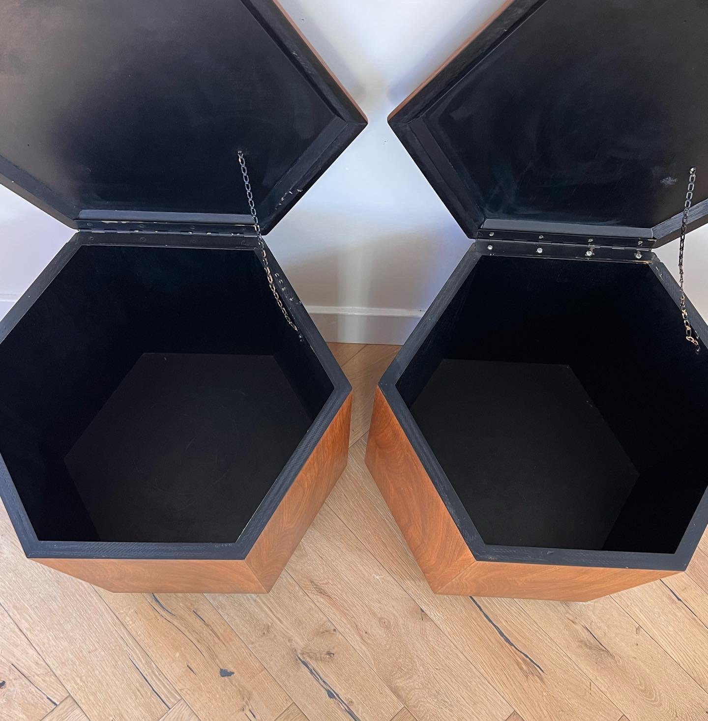 20th Century Danish Modern Side Tables or Nightstands, Pair, 1960s