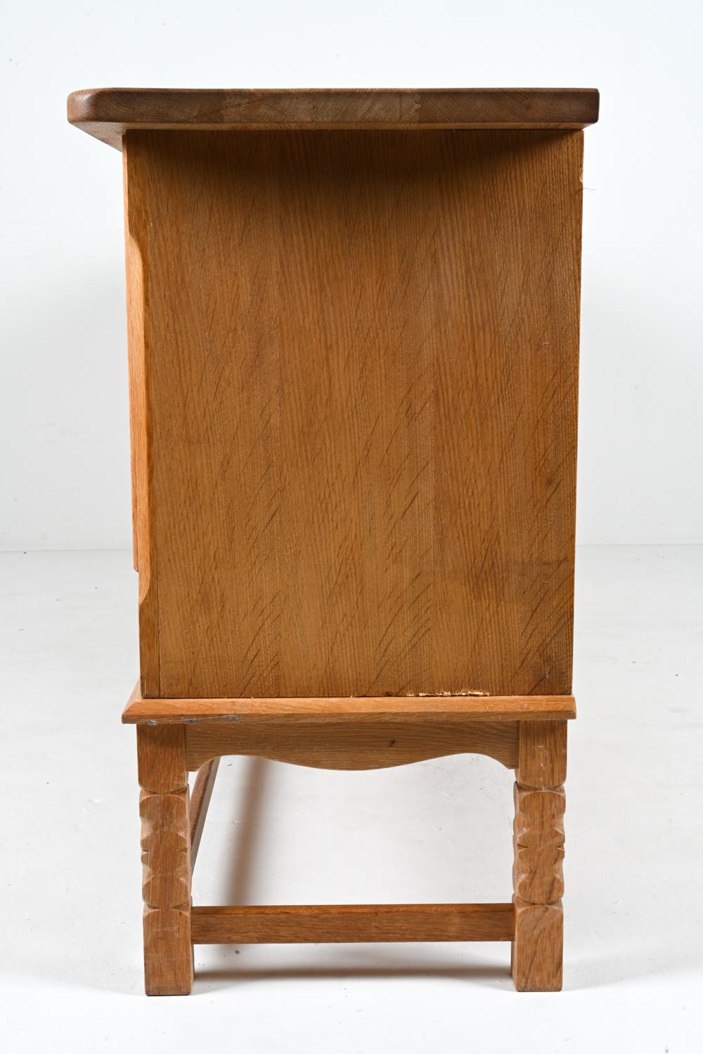 Danish Modern Sideboard in White Oak, Attributed to Henning Kjærnulf  For Sale 6
