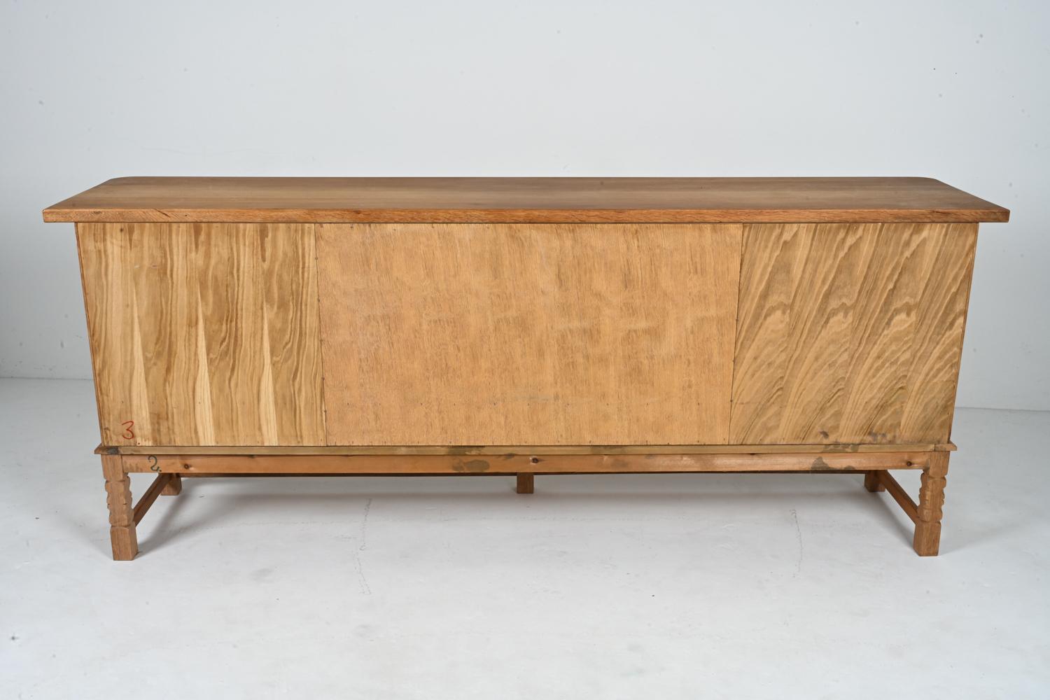 Danish Modern Sideboard in White Oak, Attributed to Henning Kjærnulf  For Sale 7