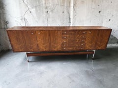 Danish Modern Sideboard, Rosewood, Chrome Legs, 1960s