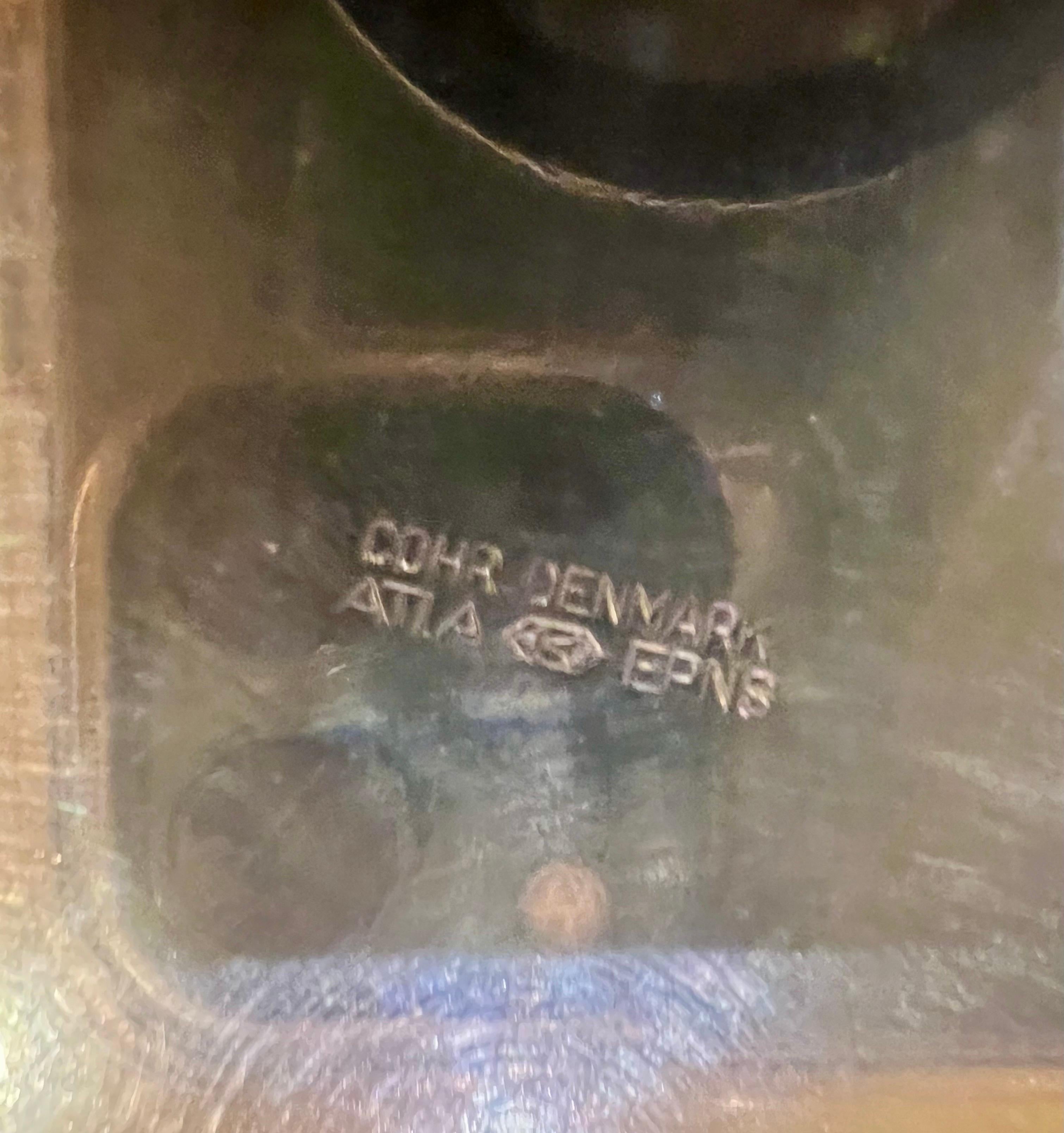 Plaqué argent Cafetière danoise moderne en métal argenté conçue par Hans Bunde pour Cohr des années 1950 en vente