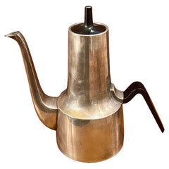 Danish Modern Silver Plated Coffee Pot Designed by Hans Bunde for Cohr 1950's