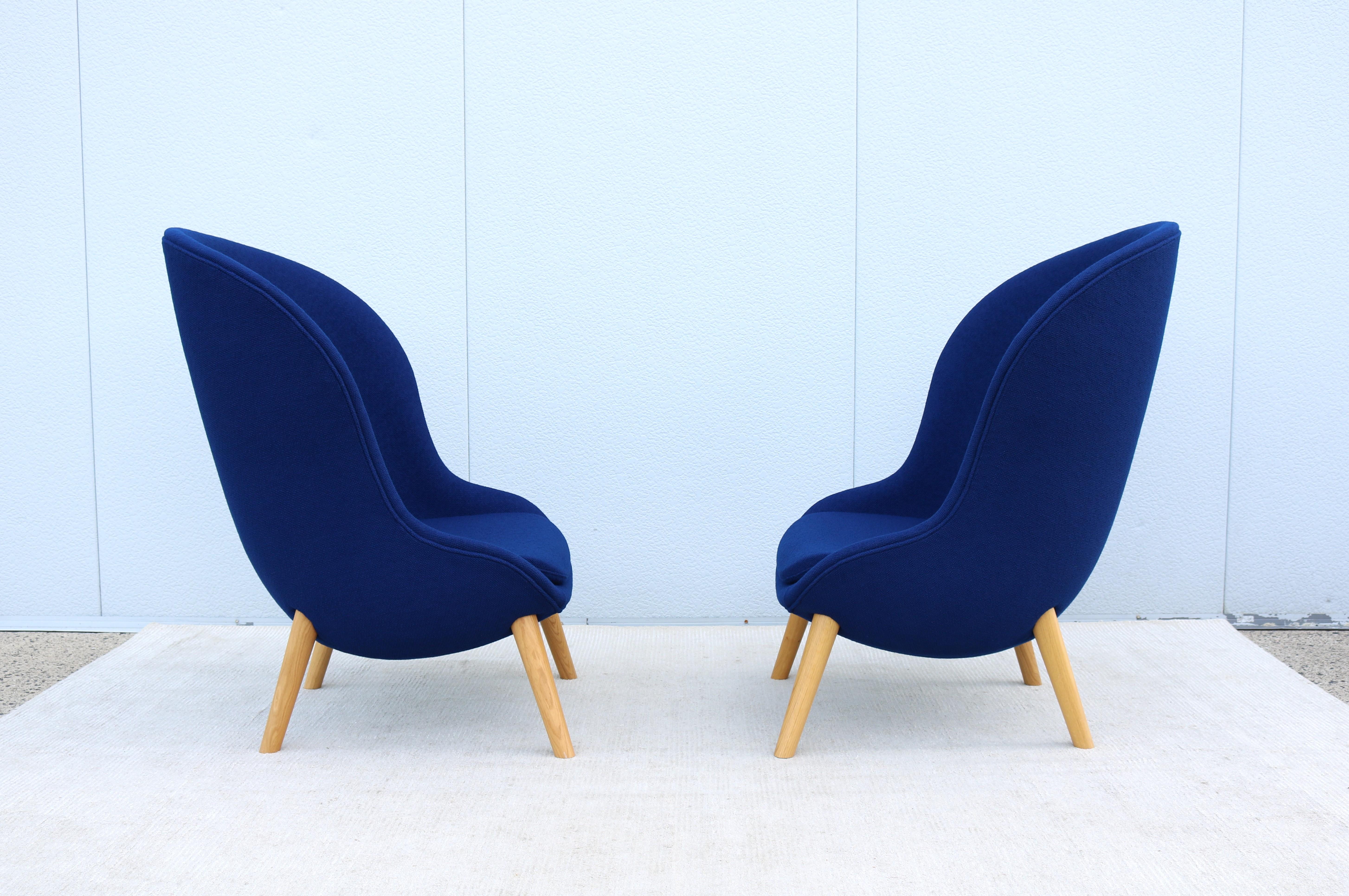 Blaue Hyg-Loungesessel der dänischen Moderne Simon Legald für Normann Copenhagen, ein Paar im Angebot 5