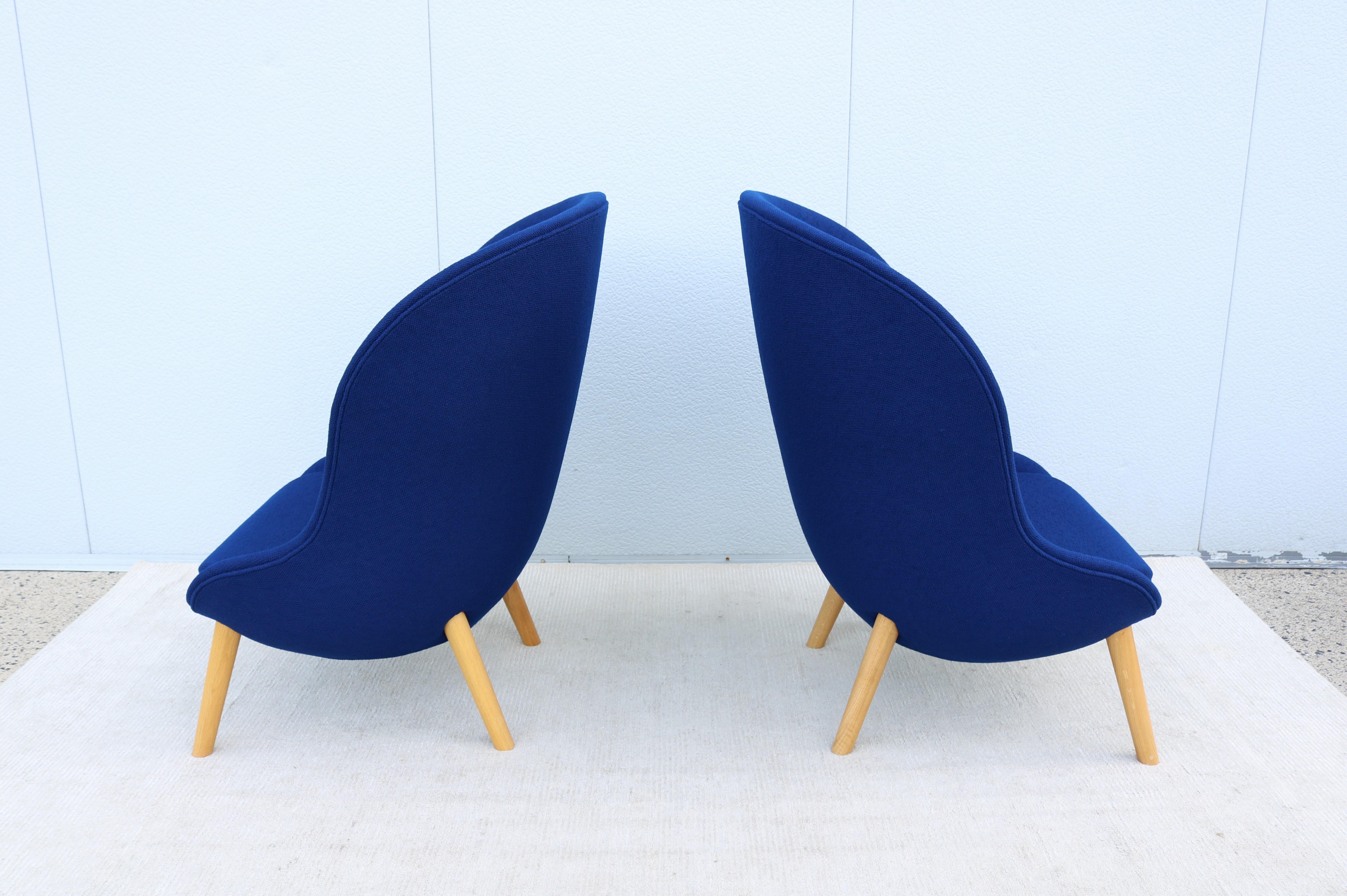 Blaue Hyg-Loungesessel der dänischen Moderne Simon Legald für Normann Copenhagen, ein Paar (Stahl) im Angebot