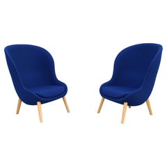 Blaue Hyg-Loungesessel der dänischen Moderne Simon Legald für Normann Copenhagen, ein Paar