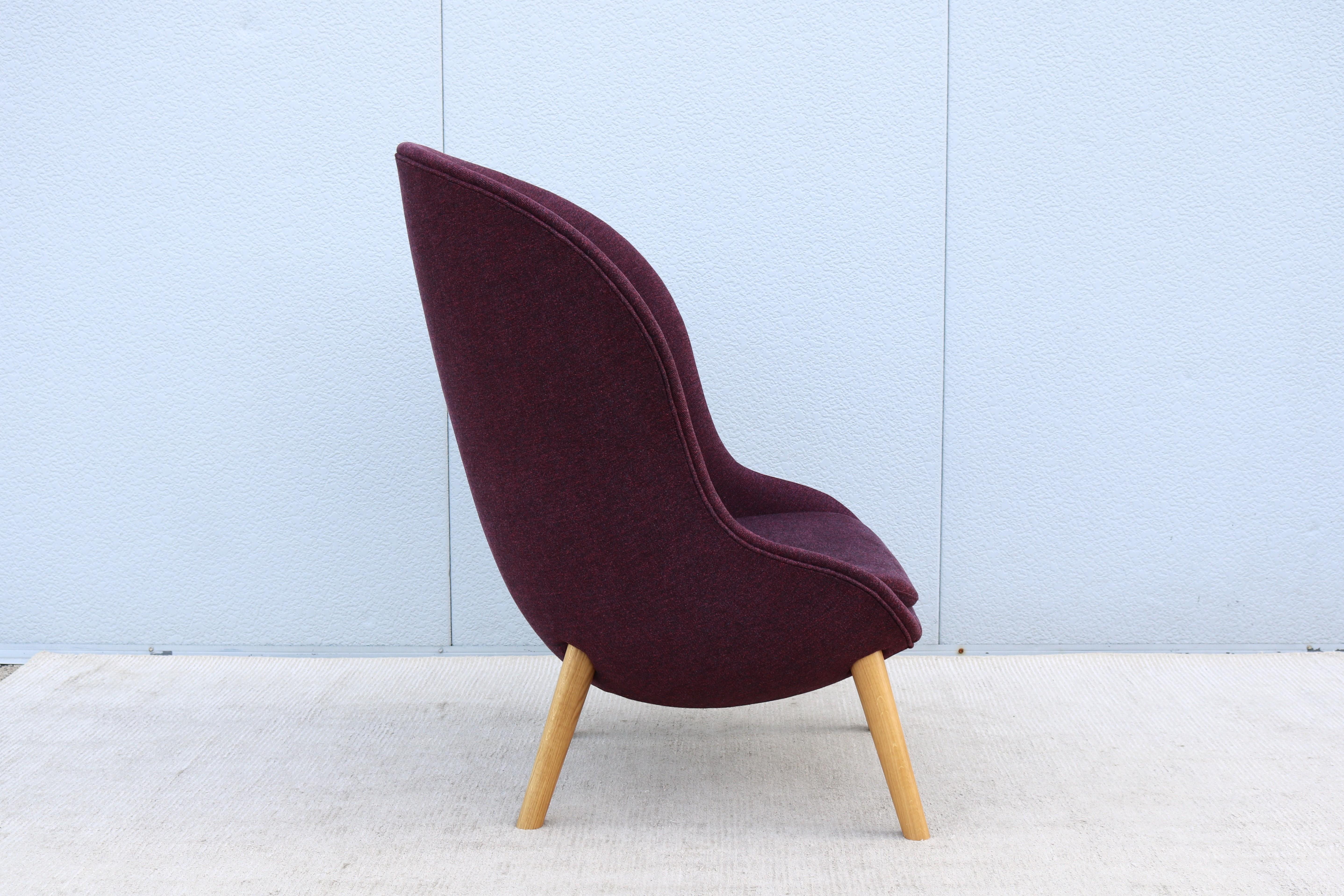 Danish Modern Simon Legald für Normann Copenhagen Hyg Lounge Chair, kastanienbraune Wolle im Angebot 2