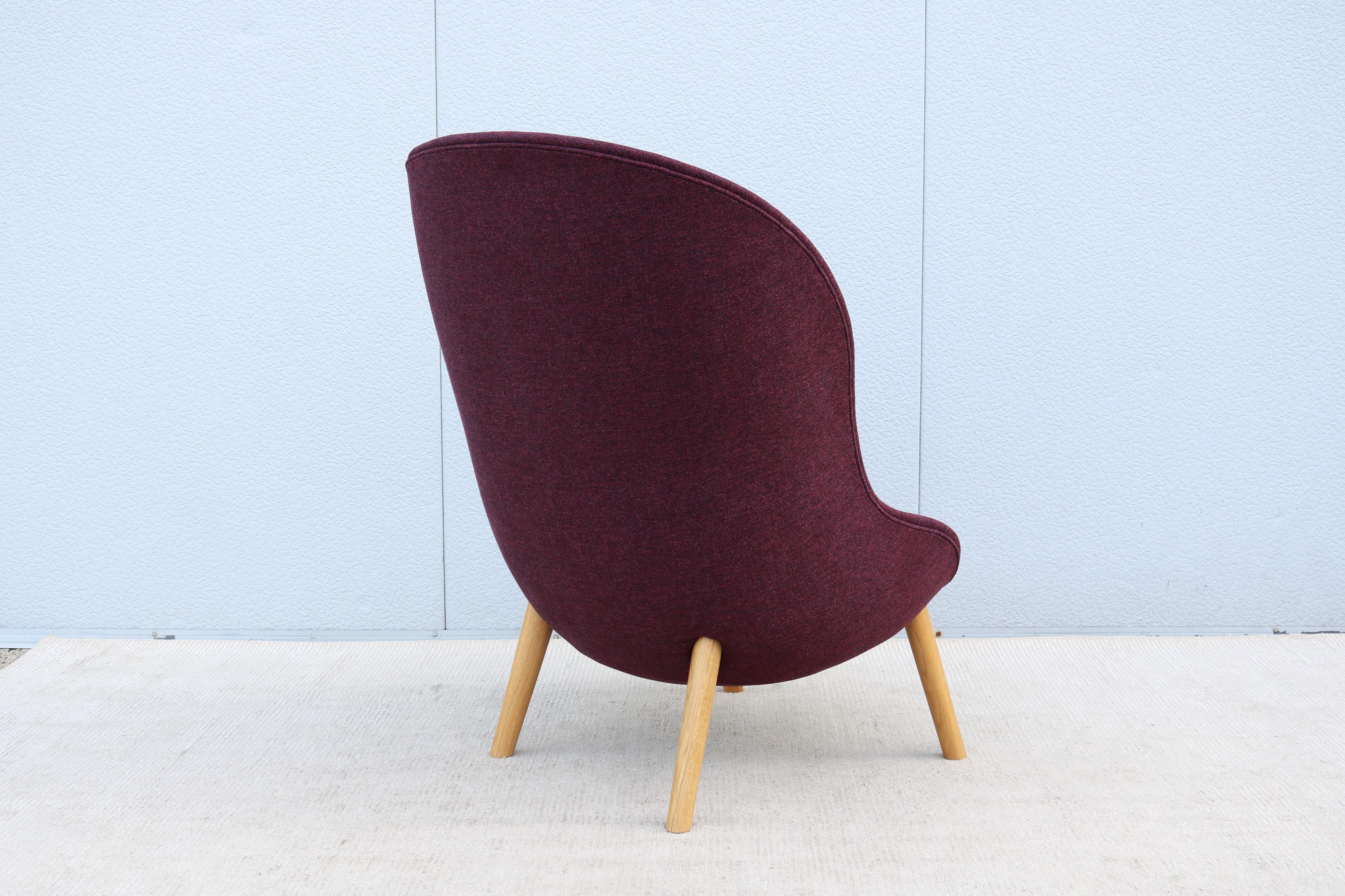 Danish Modern Simon Legald für Normann Copenhagen Hyg Lounge Chair, kastanienbraune Wolle im Angebot 3
